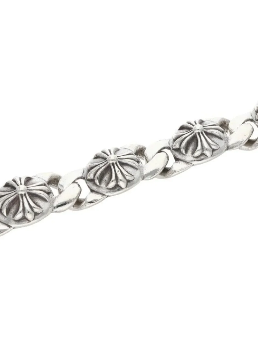 Chrome Hearts Cross Link Vintage Silver Bracelet